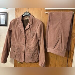 RARE! Free People Dusty Rose Corduroy 2 Piece Suit